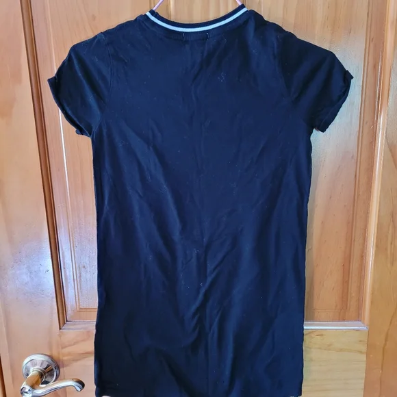 Forever 21 Girls 9/10 Dress Los Angeles 213 Black and Pink Heart - Picture 2 of 4